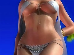 Tina, The Hot Blonde In Dead Or Alive 5, In A See-through Dress, Revealing Her Buttocks
